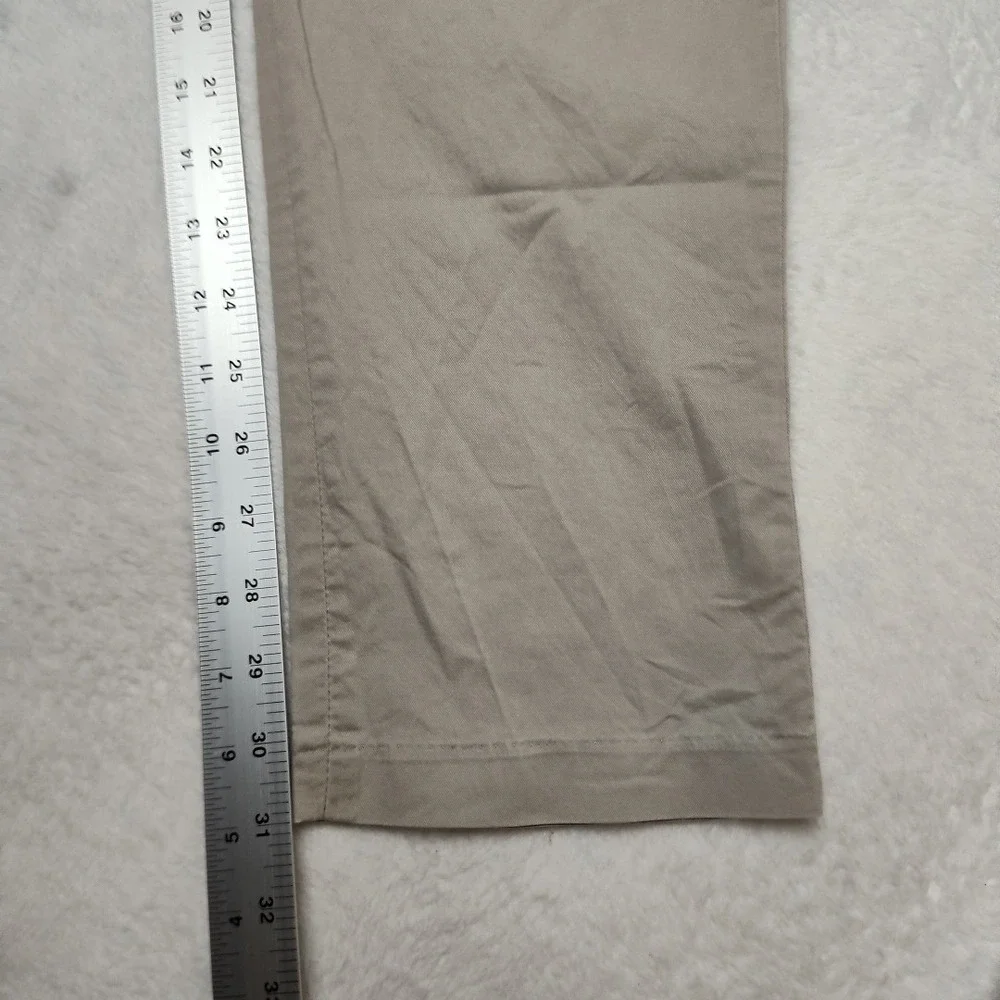 Moss London Pants Mens 36x31 Beige Chino‎ Slim Tapered Cotton Lyocell Stretch